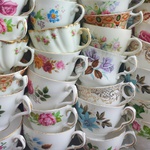 Betty Loves Vintage Multi Coloured Teacups